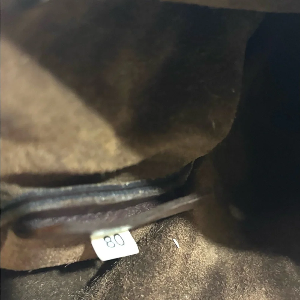Miu Miu Brown Leather crossbody Drawstring mini Bag